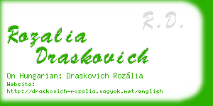 rozalia draskovich business card