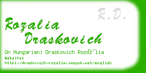 rozalia draskovich business card